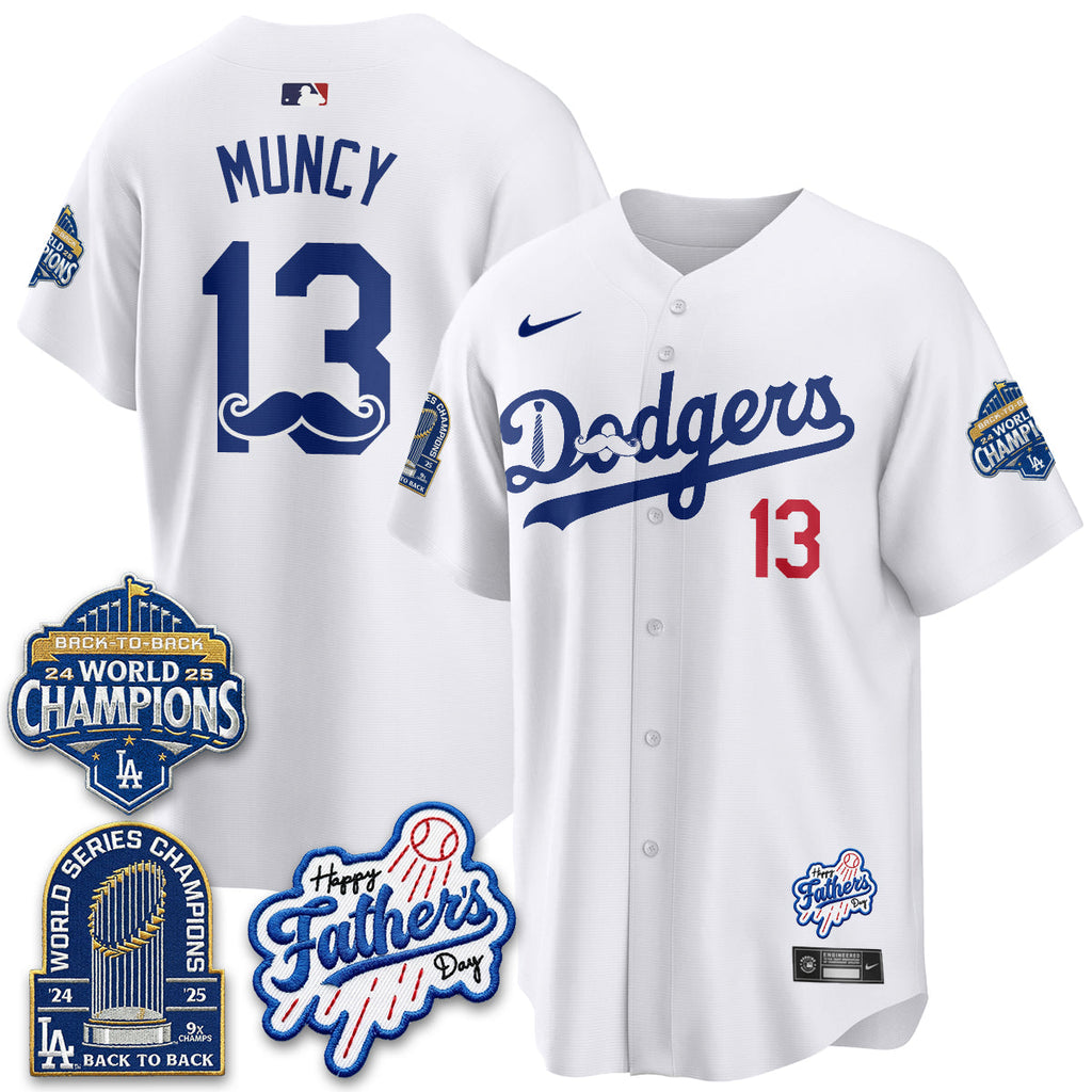 Los Angeles Dodgers Happy Father's Day 2026 Jersey - Stitched