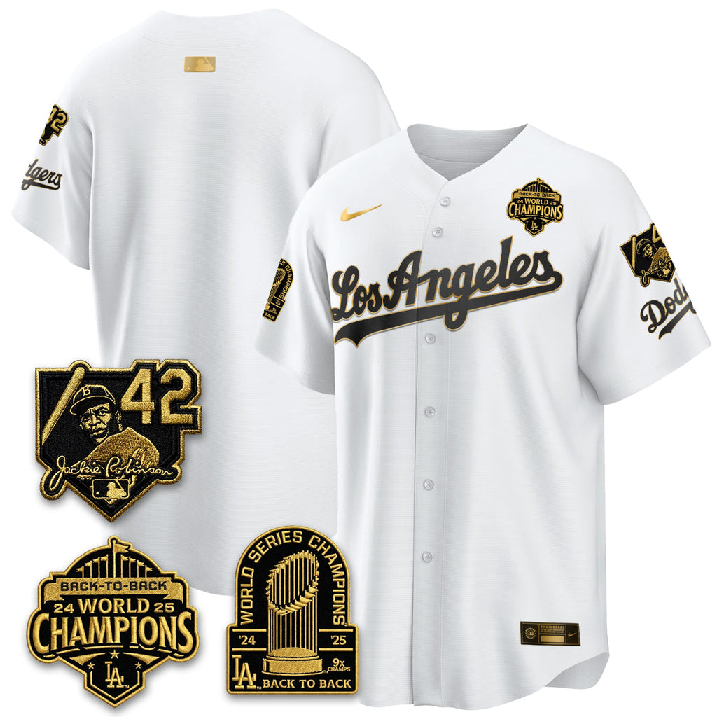 Los Angeles Dodgers 2026 New Era Gold Collection Vapor Limited Jersey - B2B Champs - All Stitched