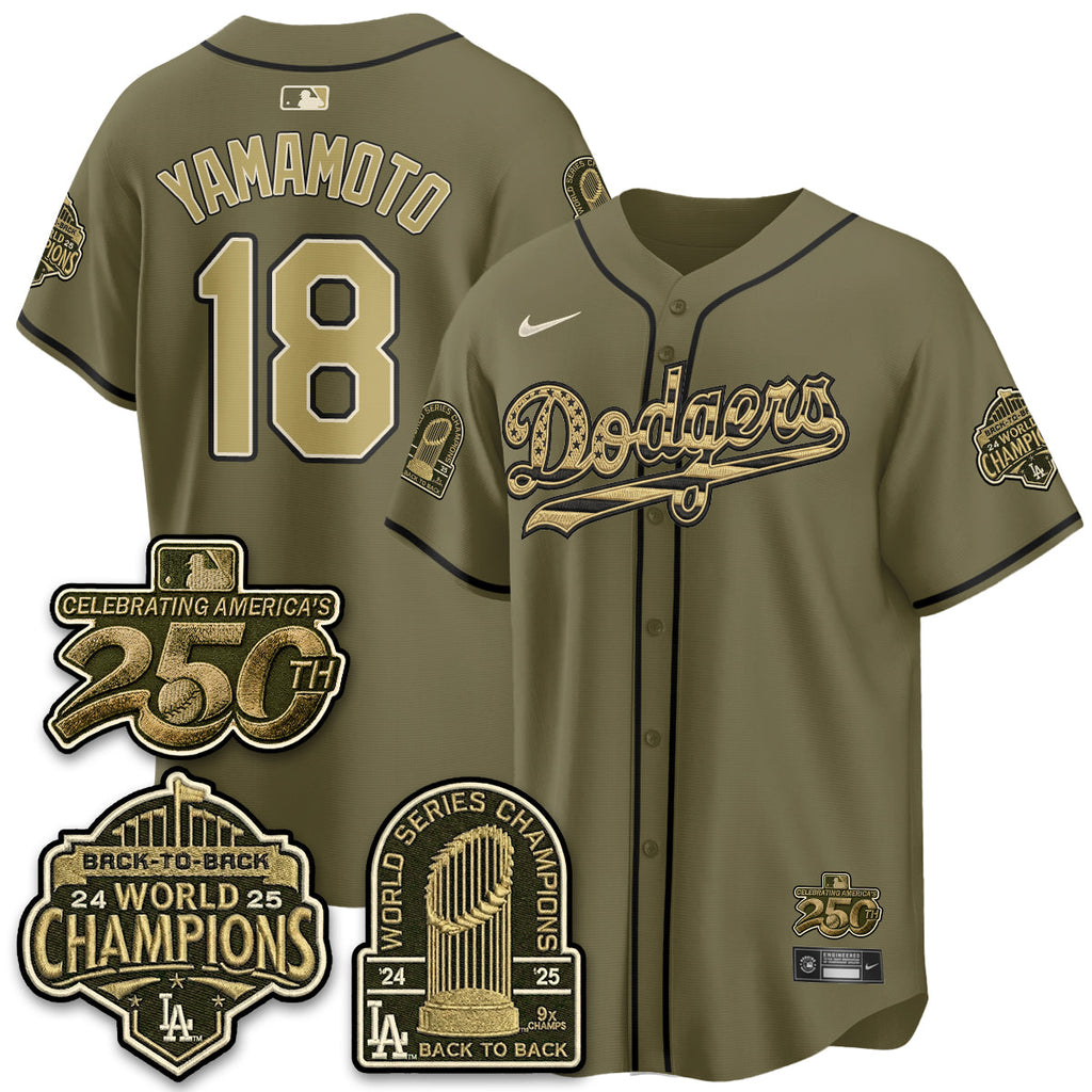 Los Angeles Dodgers New Era Olive 2026 Armed Forces Day Jersey -All Stitched V2