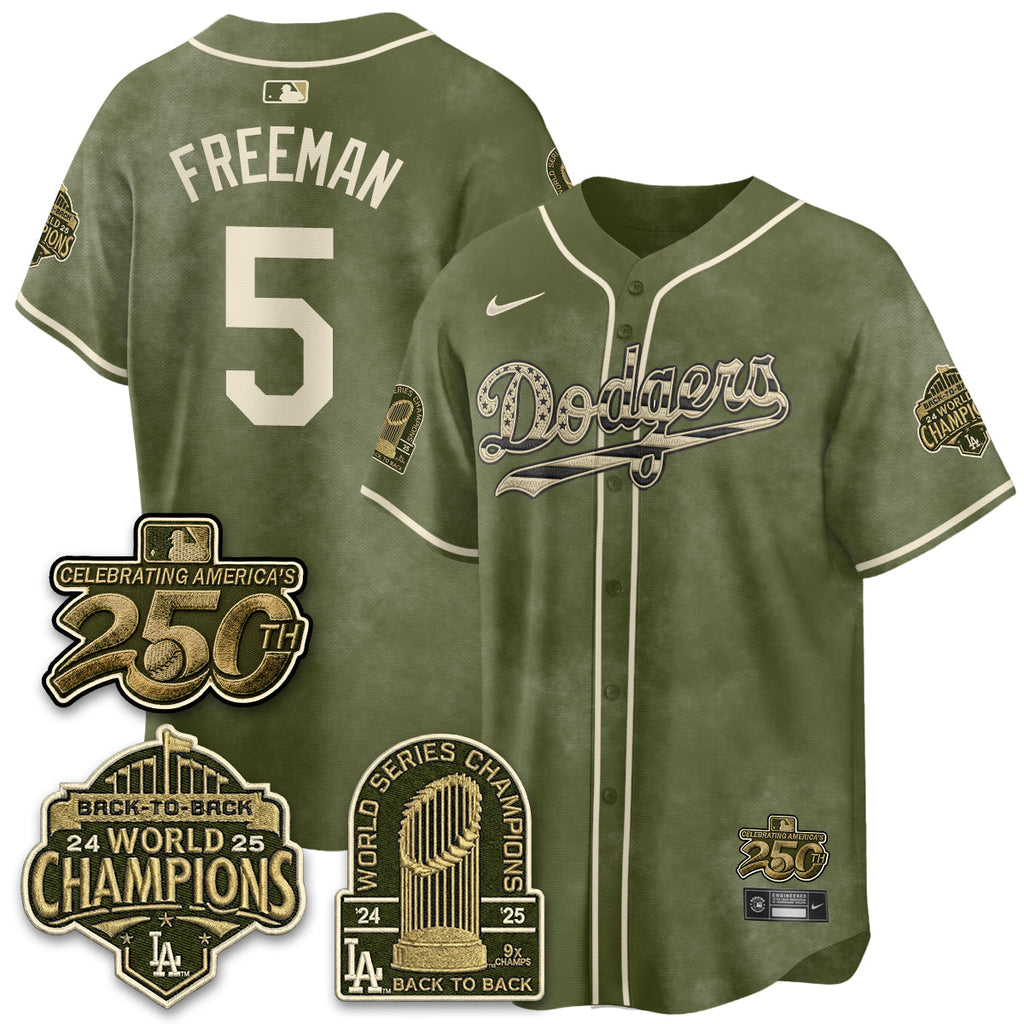 Los Angeles Dodgers New Era Olive 2026 Armed Forces Day Jersey -All Stitched V2