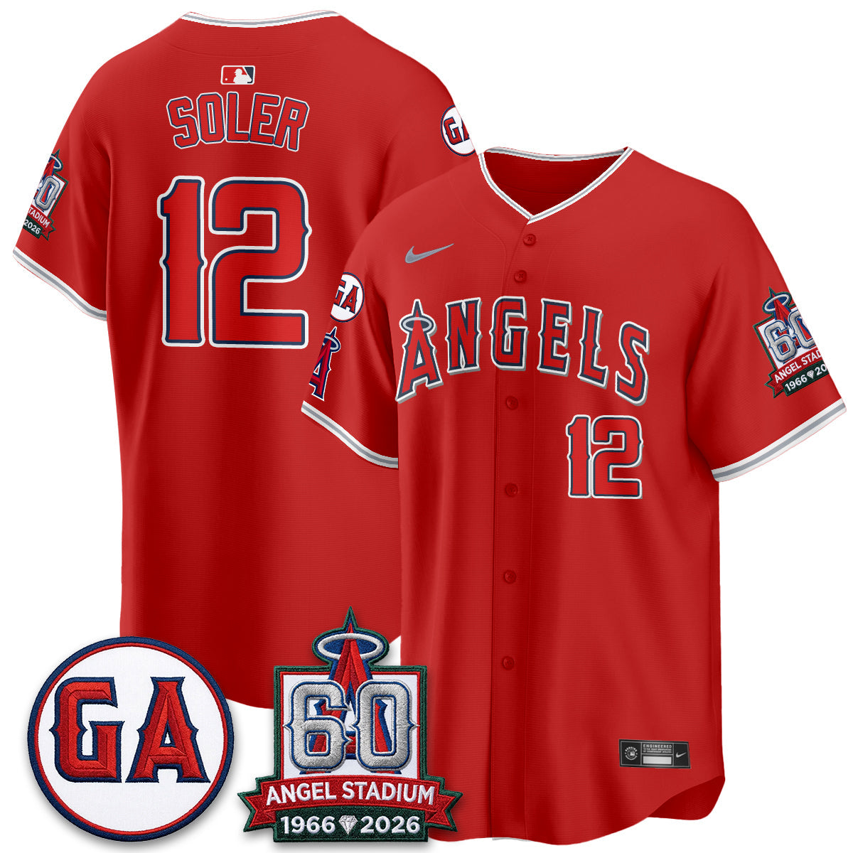 Los Angeles Angels 60th Anniversary Vapor Jersey - All Stitched V3
