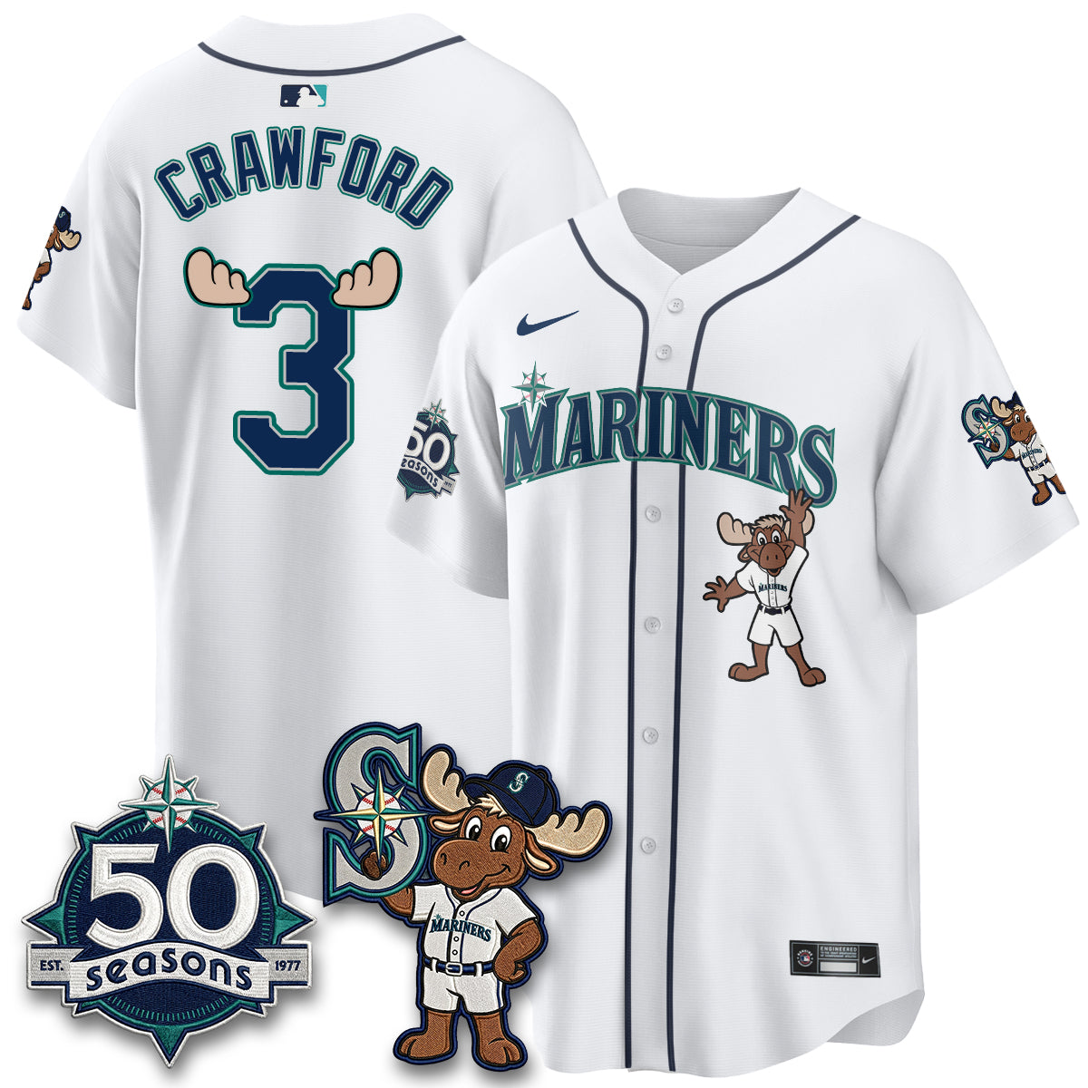 Seattle Mariners Mascot Jersey - All Stitched