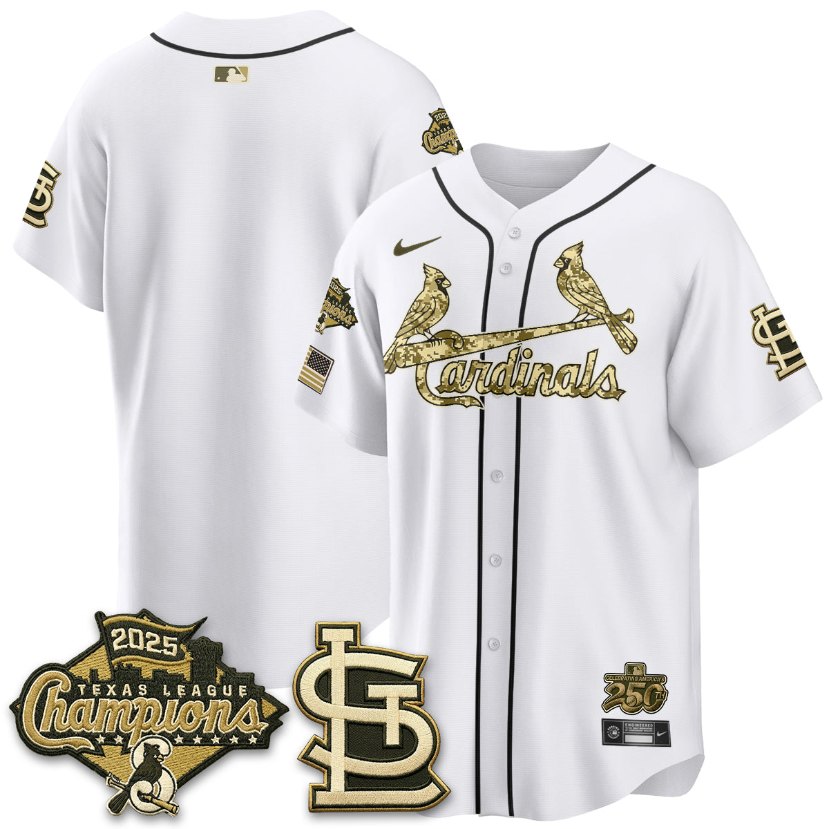 St. Louis Cardinals 2026 Armed Forces Day Jersey - All Stitched