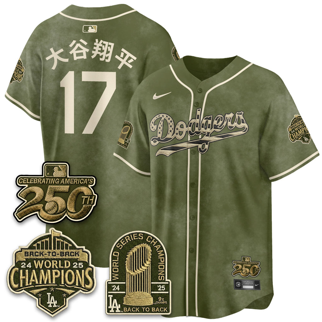 Los Angeles Dodgers New Era Olive 2026 Armed Forces Day Jersey -All Stitched V2