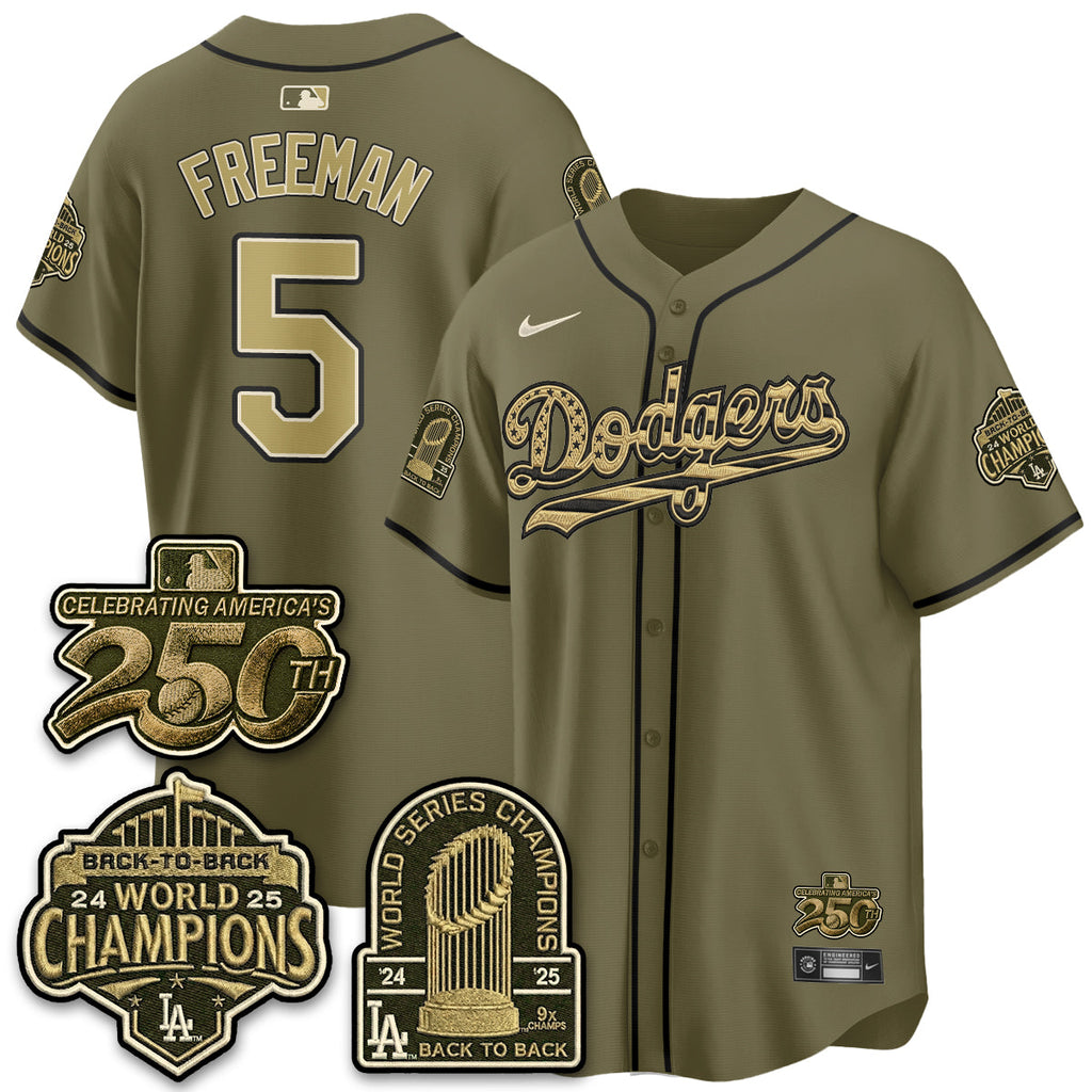 Los Angeles Dodgers New Era Olive 2026 Armed Forces Day Jersey -All Stitched V2