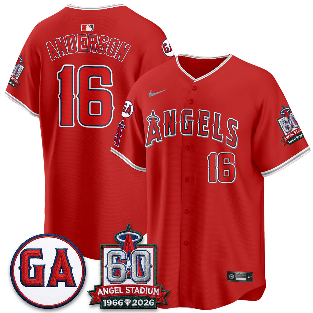 Los Angeles Angels 60th Anniversary Vapor Jersey - All Stitched V3