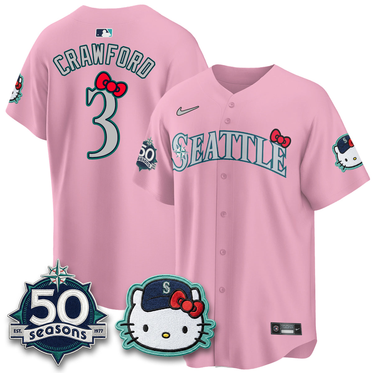 Seattle Mariners x Meow KT Night Limited Jersey - All Stitched