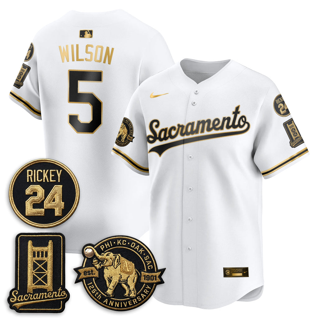 Oakland Athletics 2026 Alternate Sacramento 125 Years Limited Vapor Gold Edition Jersey - All Stitched