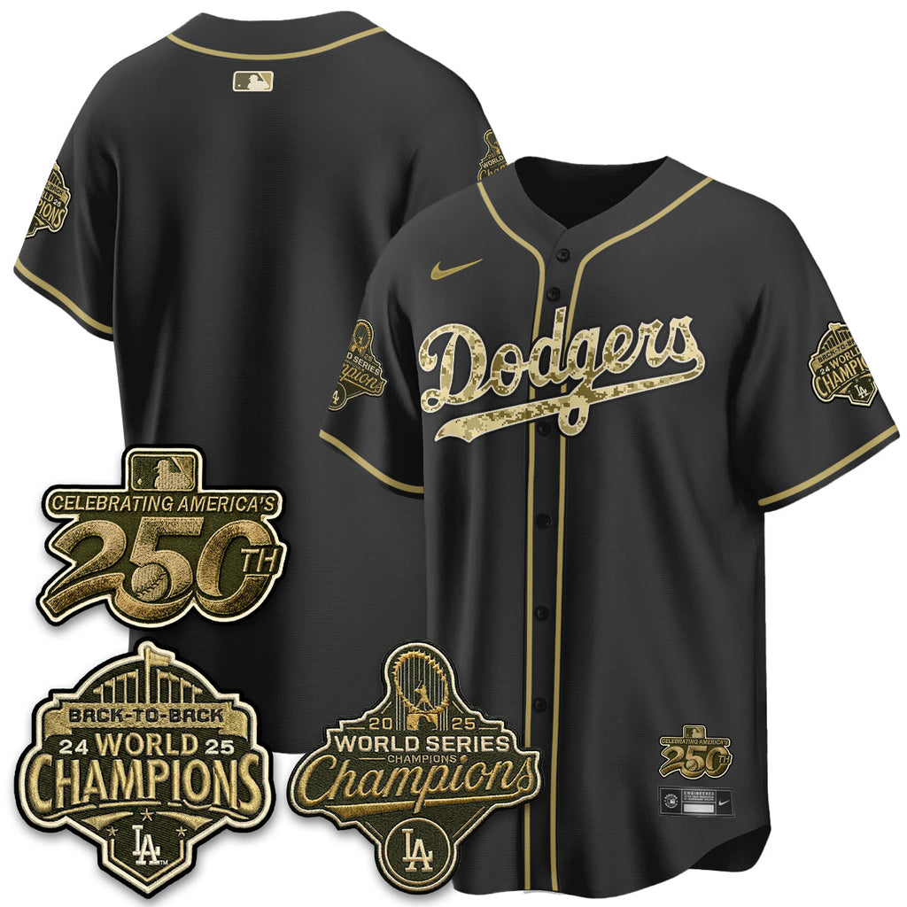 Los Angeles Dodgers Military Appreciation Game Day Jersey -All Stitched