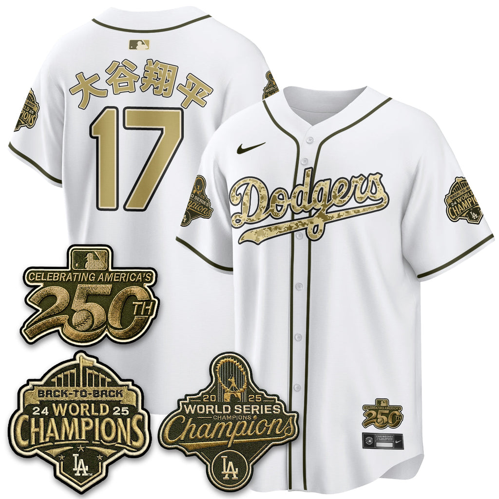 Los Angeles Dodgers Military Appreciation Game Day Jersey -All Stitched