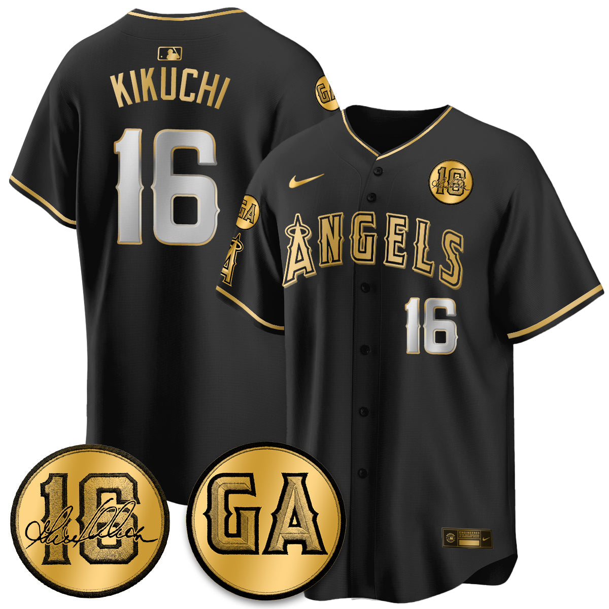 Los Angeles Angels Garret Anderson Tribute Patch Vapor Jersey - All Stitched V2