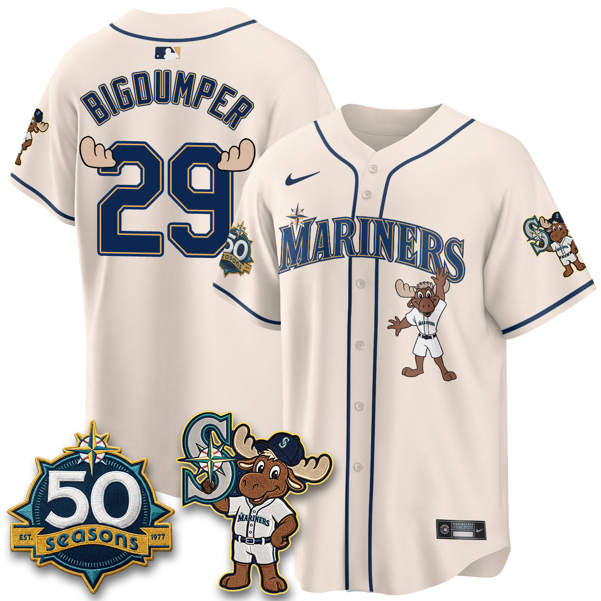 Seattle Mariners Mascot Jersey - All Stitched