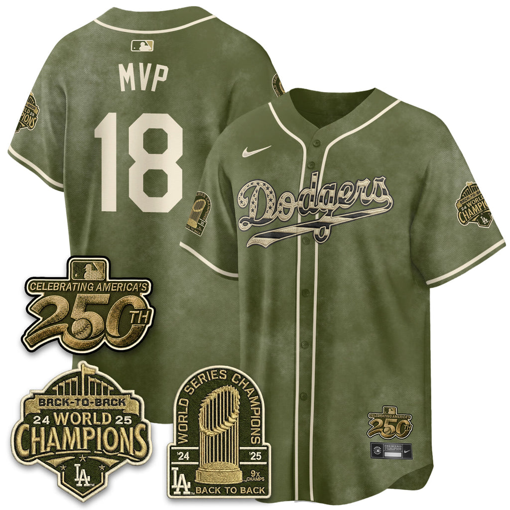 Los Angeles Dodgers New Era Olive 2026 Armed Forces Day Jersey -All Stitched V2