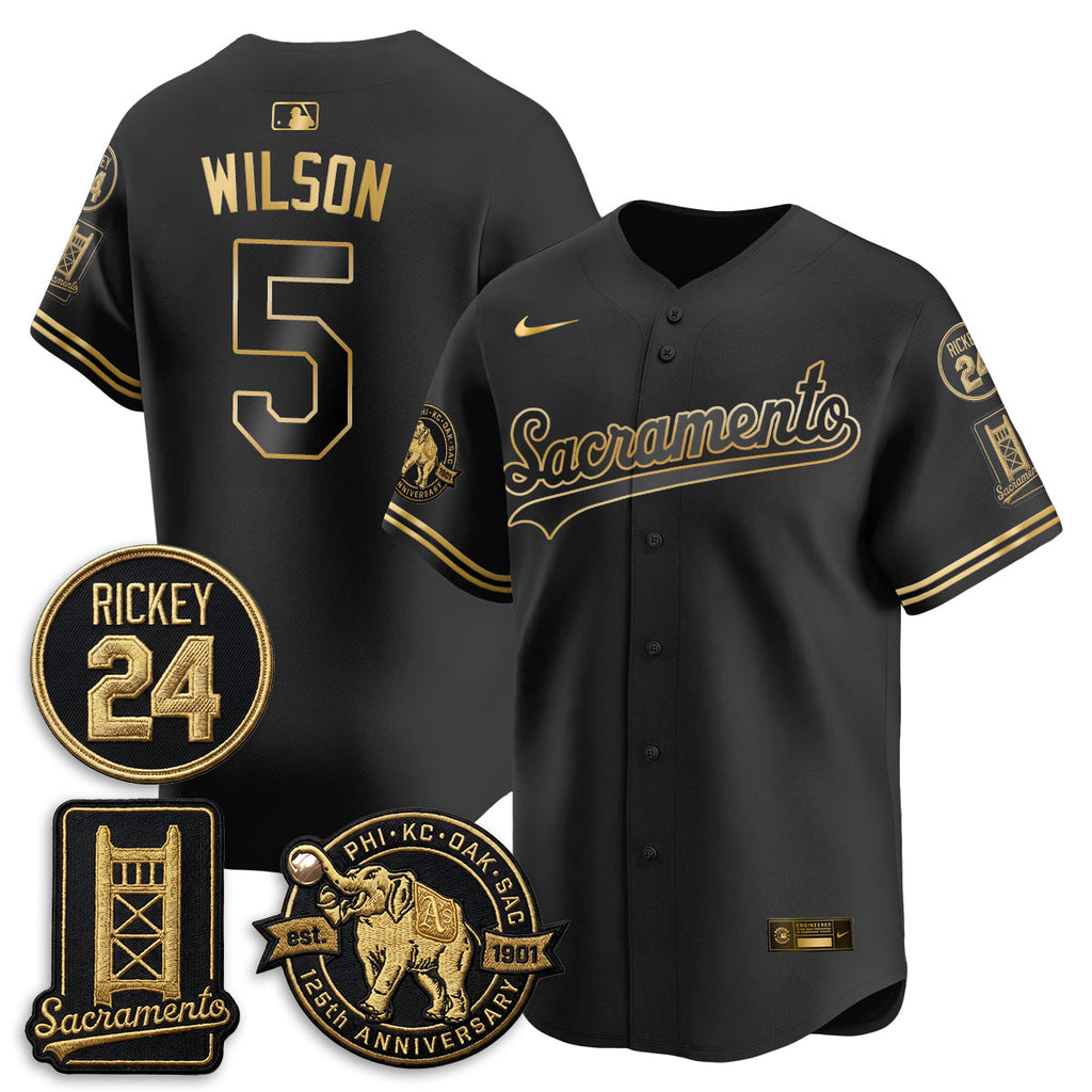 Oakland Athletics 2026 Alternate Sacramento 125 Years Limited Vapor Gold Edition Jersey - All Stitched