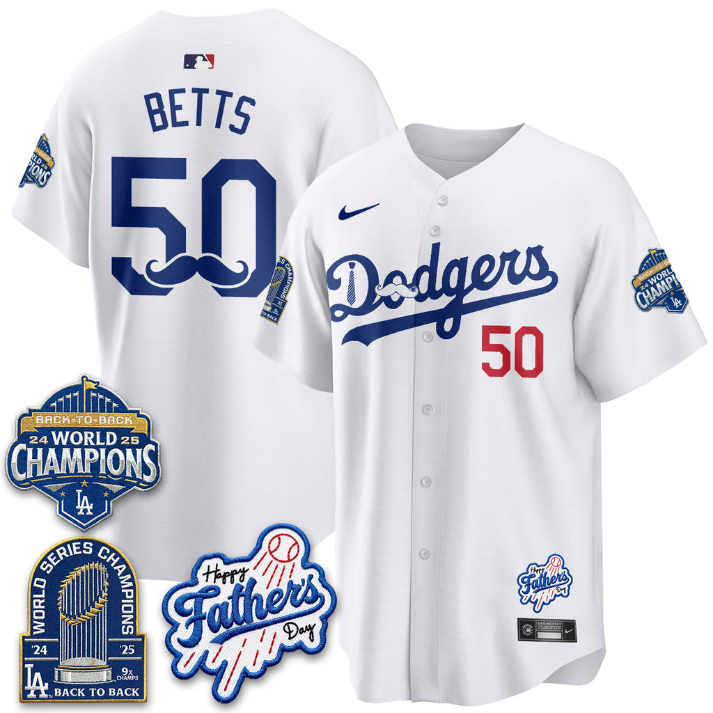 Los Angeles Dodgers Happy Father's Day 2026 Jersey - Stitched