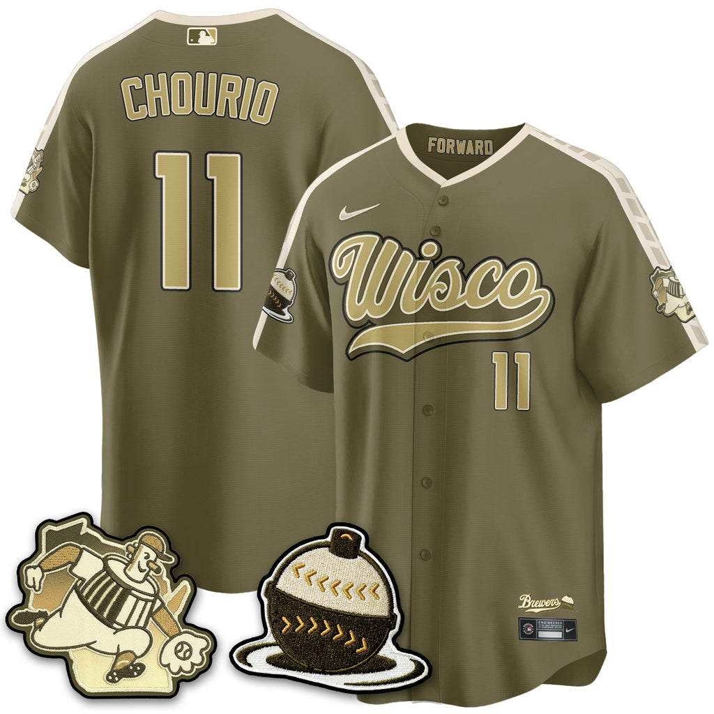 Milwaukee Brewers New Era Olive 2026 Armed Forces Day Jersey - All Stitched