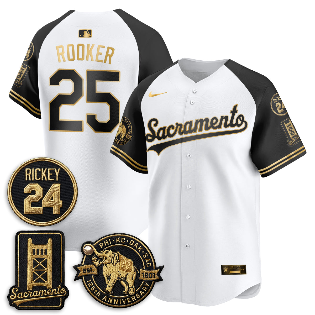 Oakland Athletics 2026 Alternate Sacramento 125 Years Limited Vapor Gold Edition Jersey - All Stitched