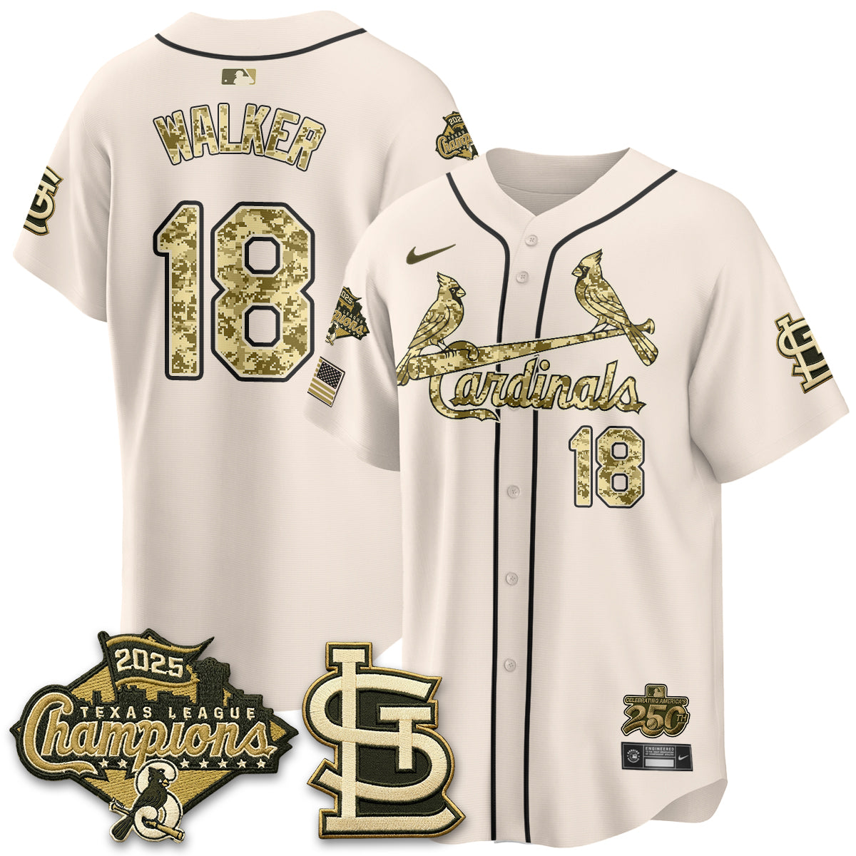 St. Louis Cardinals 2026 Armed Forces Day Jersey - All Stitched