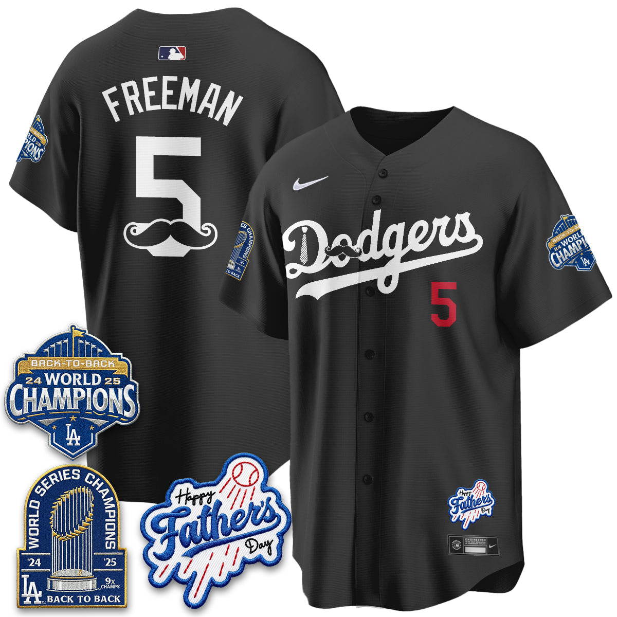 Los Angeles Dodgers Happy Father's Day 2026 Jersey - Stitched