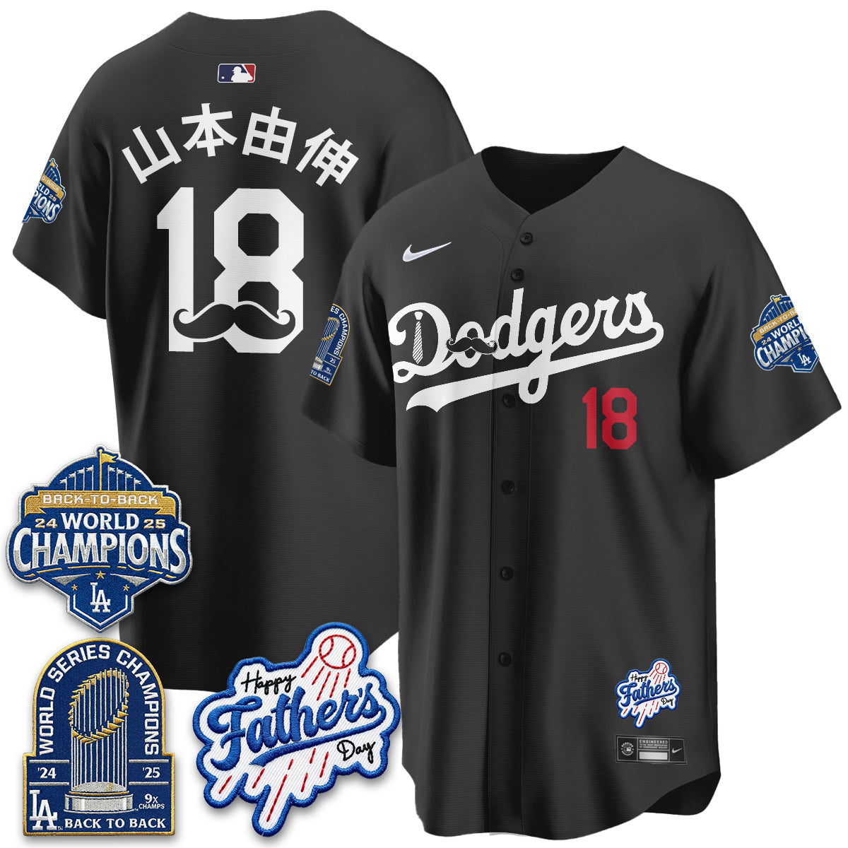 Los Angeles Dodgers Happy Father's Day 2026 Jersey - Stitched