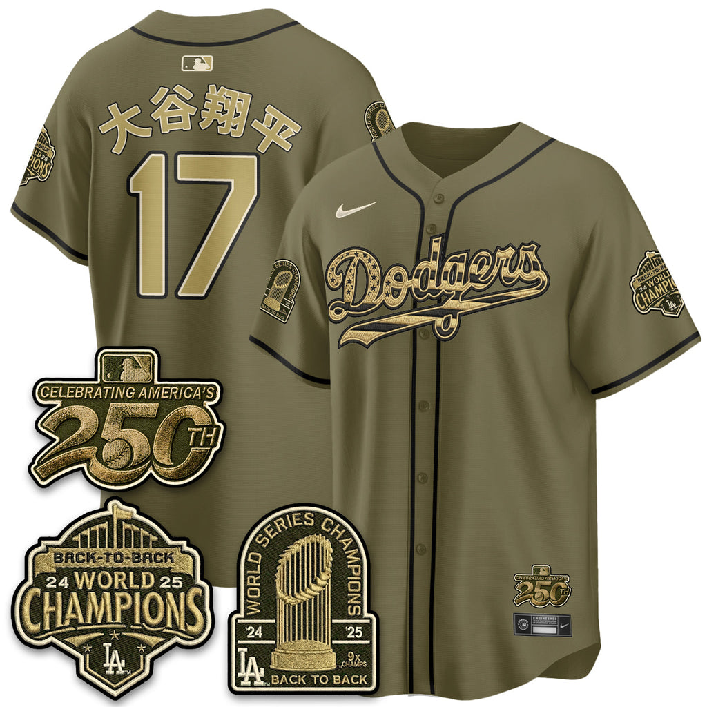 Los Angeles Dodgers New Era Olive 2026 Armed Forces Day Jersey -All Stitched V2