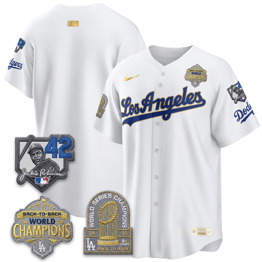 Los Angeles Dodgers 2026 New Era Gold Collection Vapor Limited Jersey - B2B Champs - All Stitched