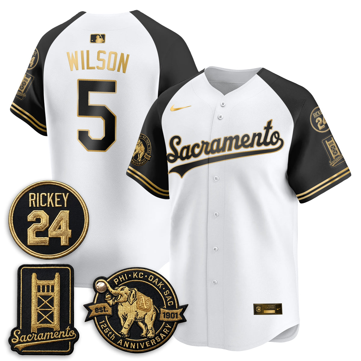 Oakland Athletics 2026 Alternate Sacramento 125 Years Limited Vapor Gold Edition Jersey - All Stitched