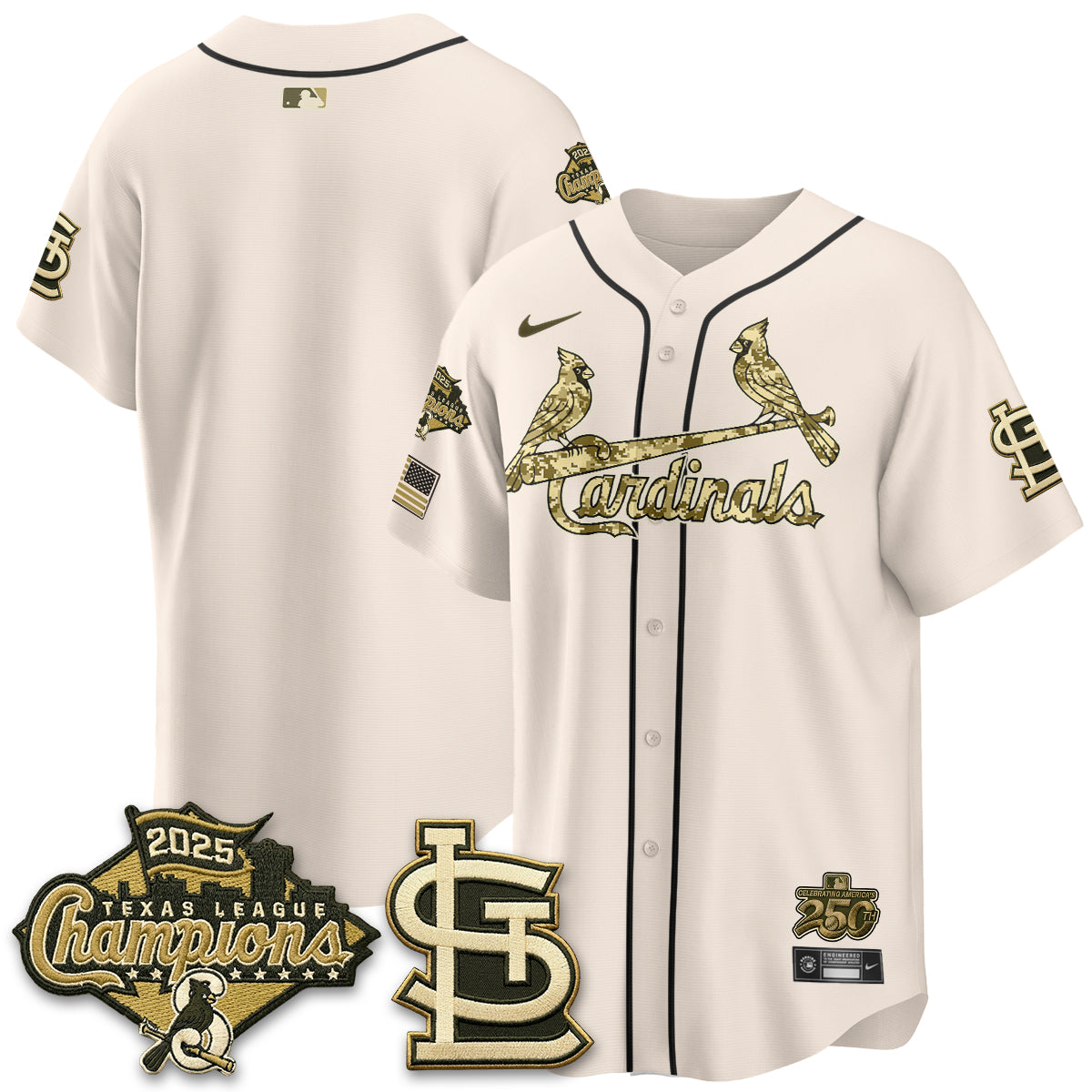 St. Louis Cardinals 2026 Armed Forces Day Jersey - All Stitched