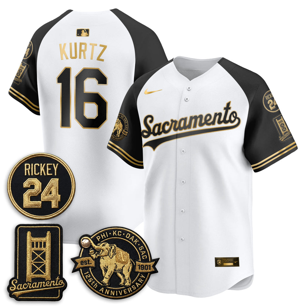 Oakland Athletics 2026 Alternate Sacramento 125 Years Limited Vapor Gold Edition Jersey - All Stitched
