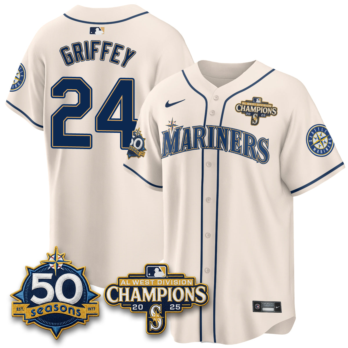 SEA Vapor Premier Limited Jersey - 50th Anniversary & AL West Division Champions - Steelheads Community Funds - All Stitched