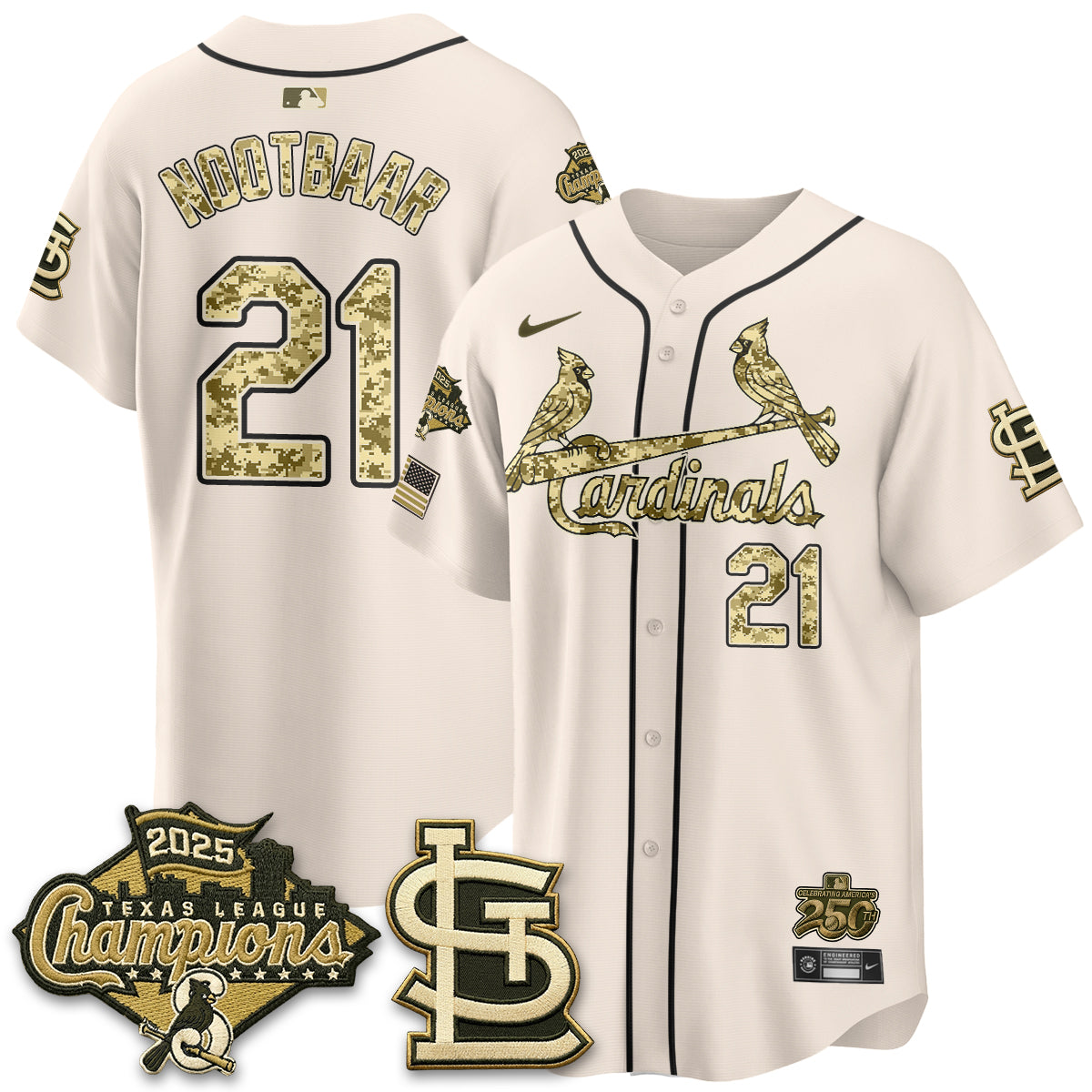 St. Louis Cardinals 2026 Armed Forces Day Jersey - All Stitched