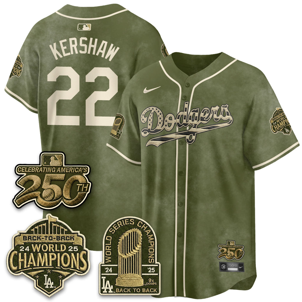 Los Angeles Dodgers New Era Olive 2026 Armed Forces Day Jersey -All Stitched V2