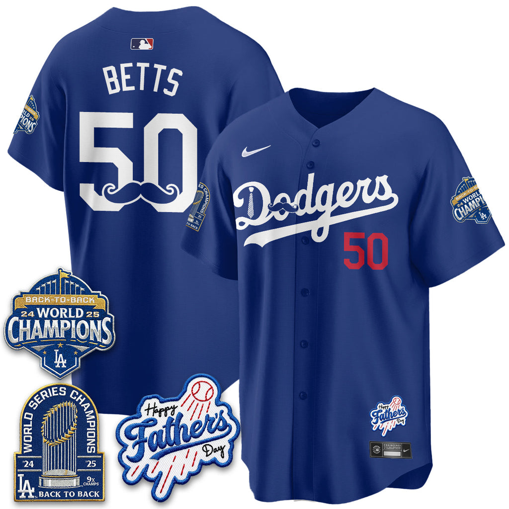 Los Angeles Dodgers Happy Father's Day 2026 Jersey - Stitched