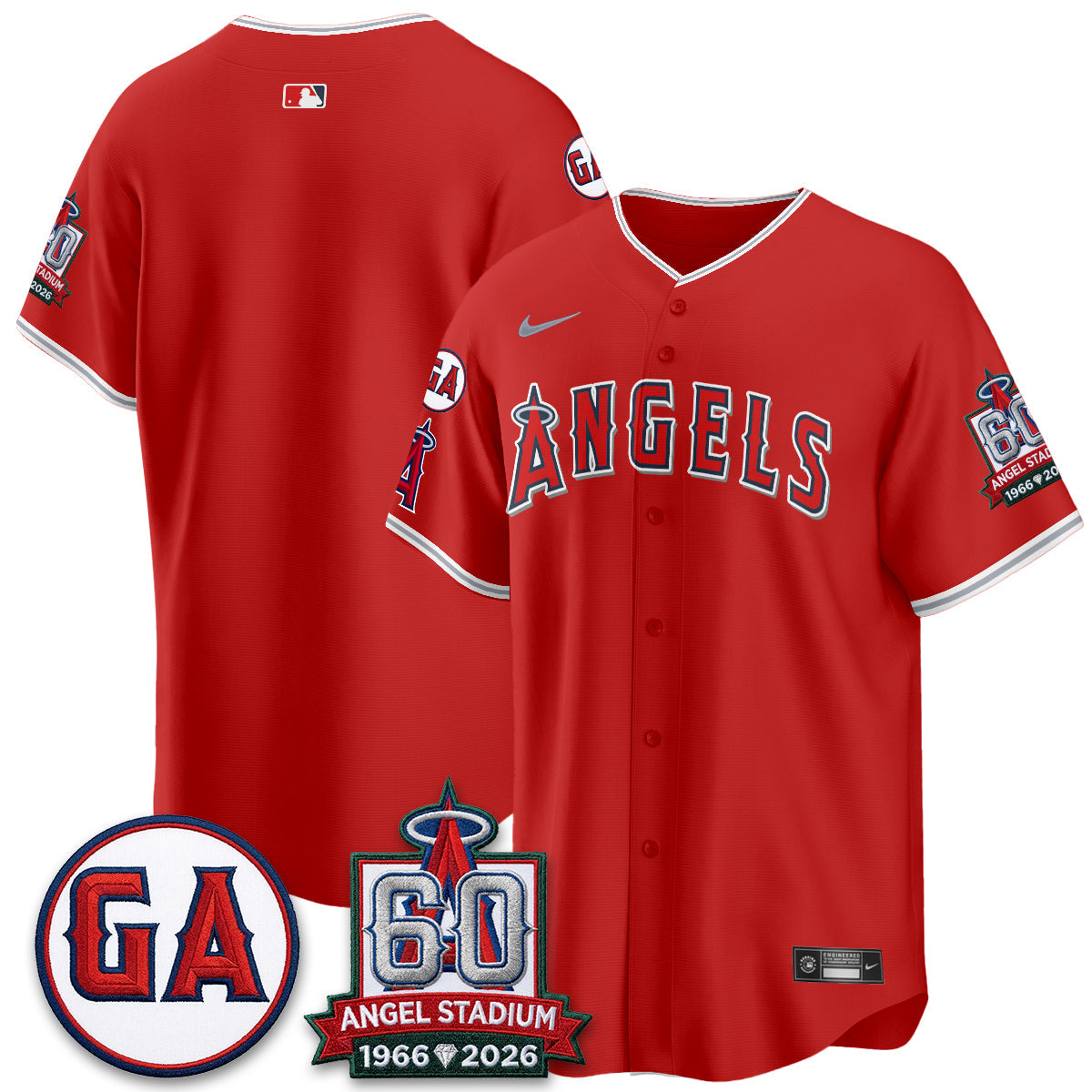 Los Angeles Angels 60th Anniversary Vapor Jersey - All Stitched V3