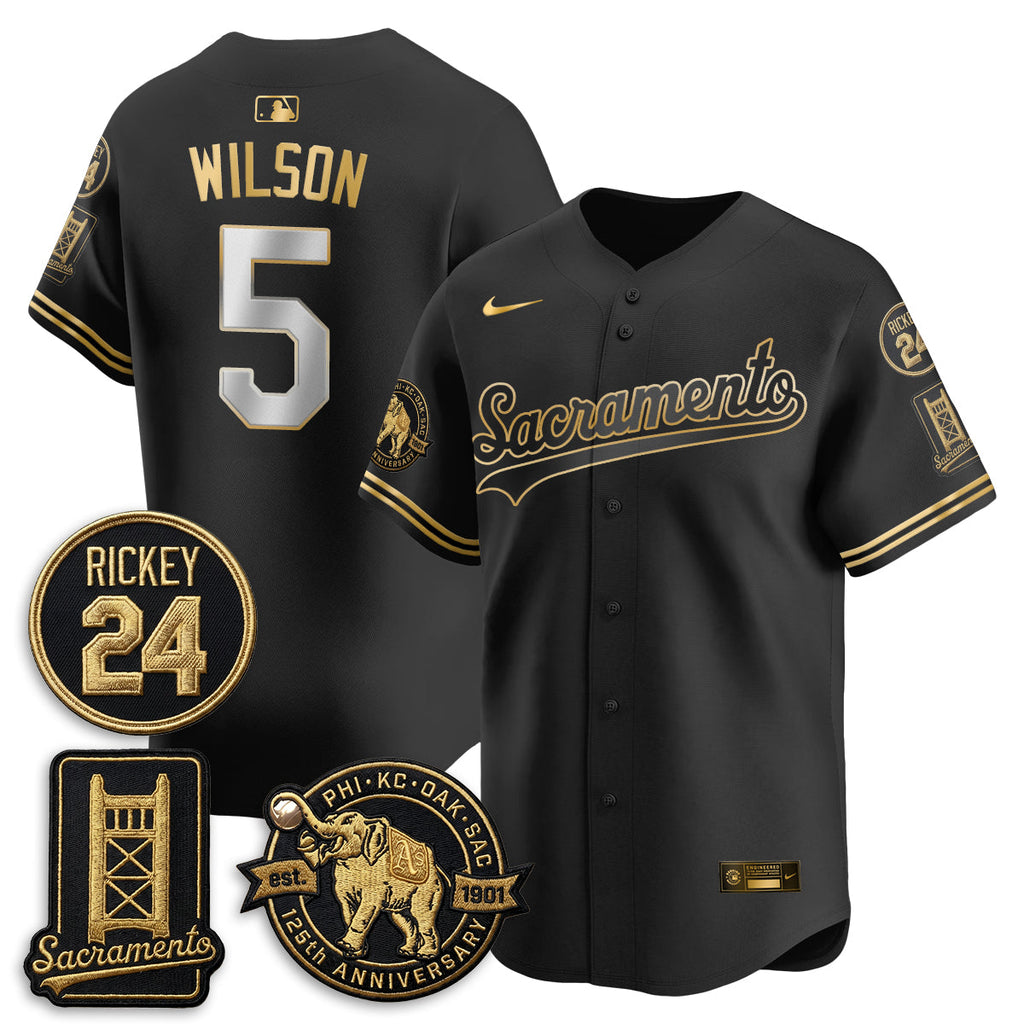 Oakland Athletics 2026 Alternate Sacramento 125 Years Limited Vapor Gold Edition Jersey - All Stitched