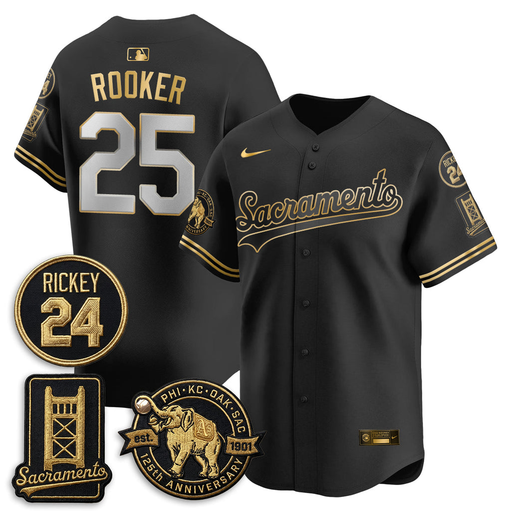 Oakland Athletics 2026 Alternate Sacramento 125 Years Limited Vapor Gold Edition Jersey - All Stitched