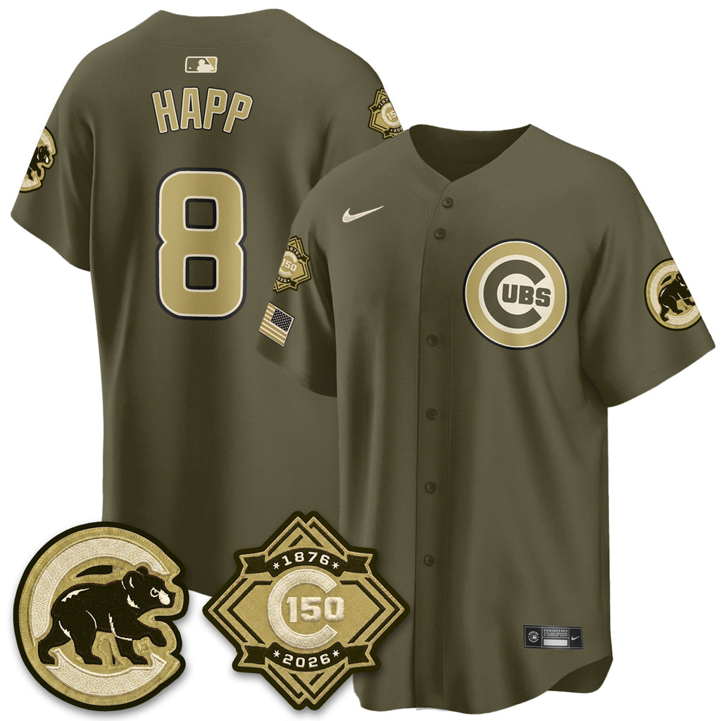 Chicago Cubs New Era Olive 2026 Armed Forces Day Jersey -All Stitched