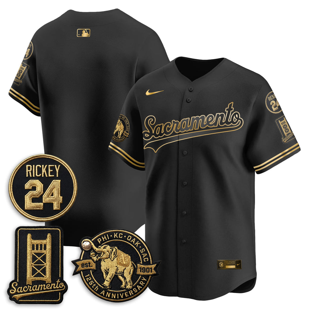 Oakland Athletics 2026 Alternate Sacramento 125 Years Limited Vapor Gold Edition Jersey - All Stitched