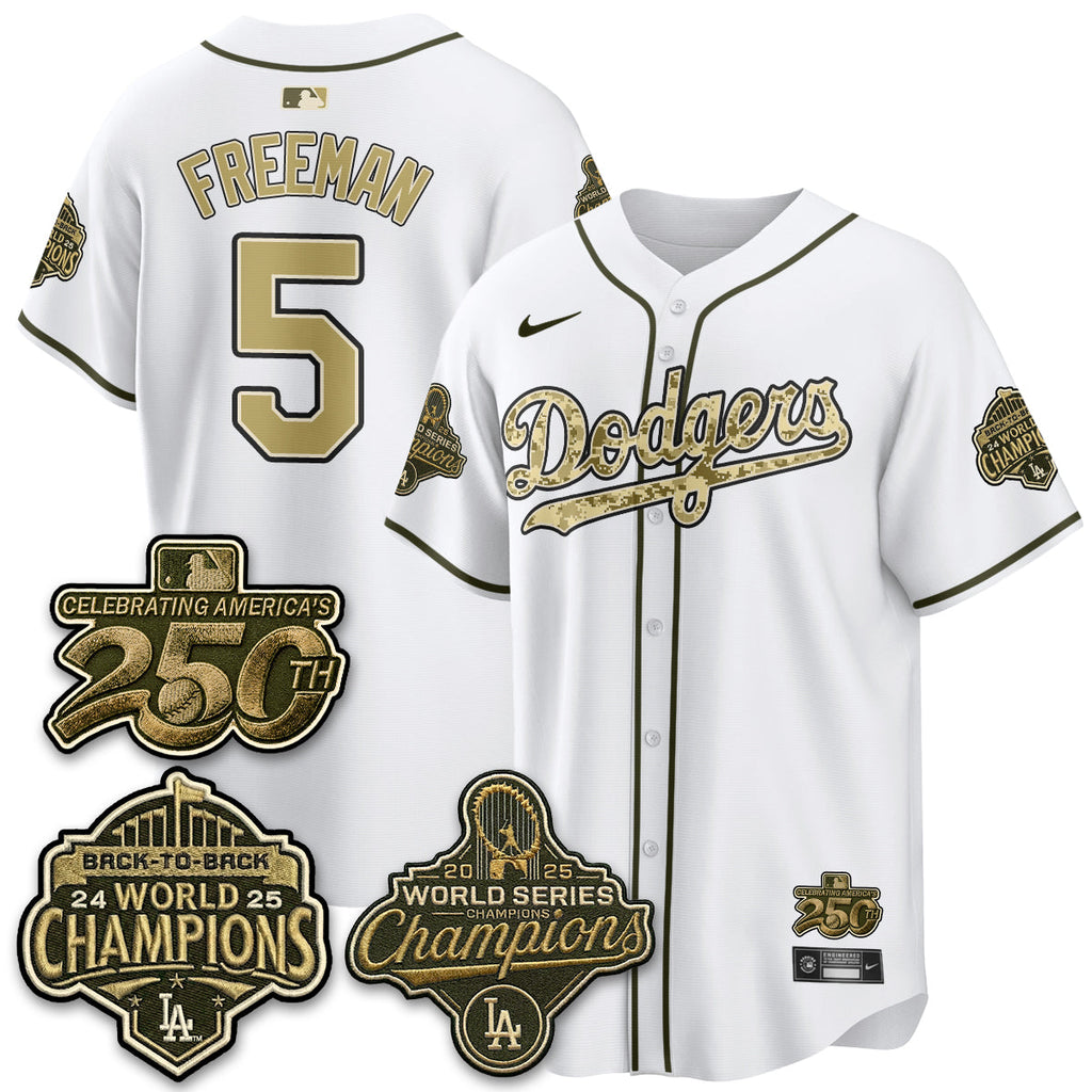 Los Angeles Dodgers Military Appreciation Game Day Jersey -All Stitched