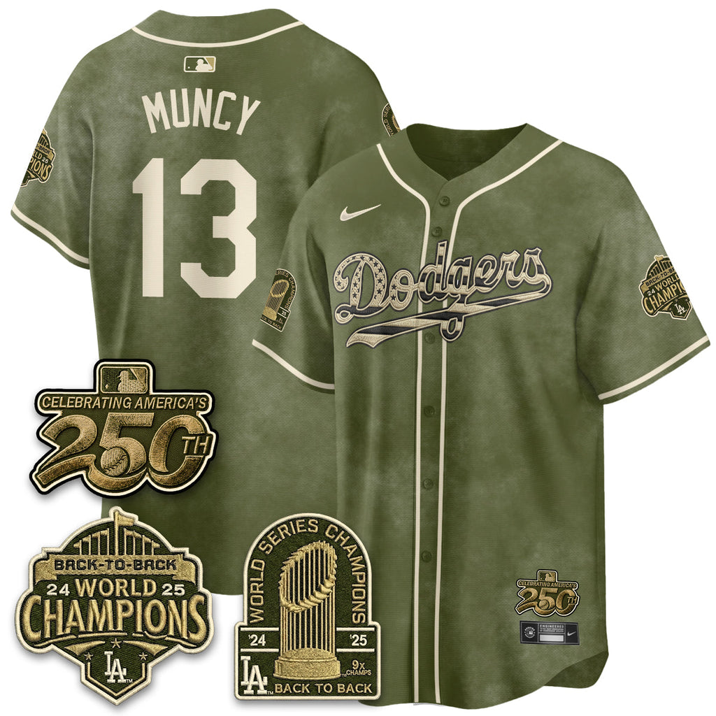 Los Angeles Dodgers New Era Olive 2026 Armed Forces Day Jersey -All Stitched V2