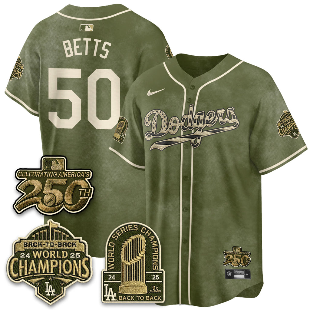 Los Angeles Dodgers New Era Olive 2026 Armed Forces Day Jersey -All Stitched V2