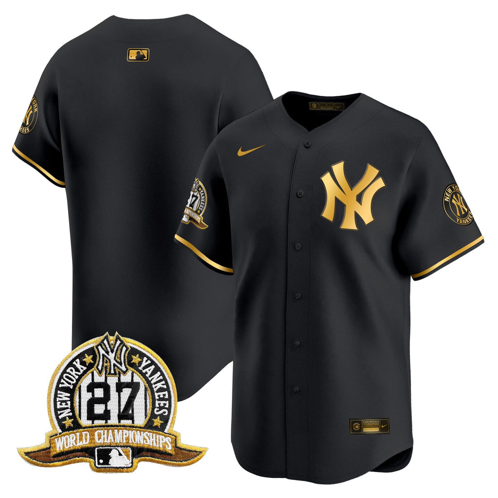 NYY 27 Time Champions Patch Vapor Premier Limited Jersey - All Stitched