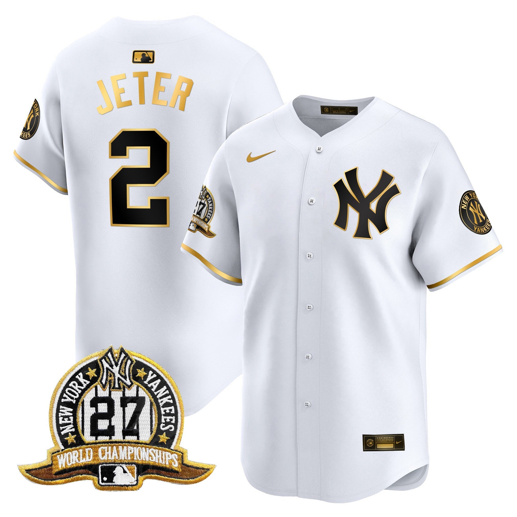 NYY 27 Time Champions Patch Vapor Premier Limited Jersey - All Stitched