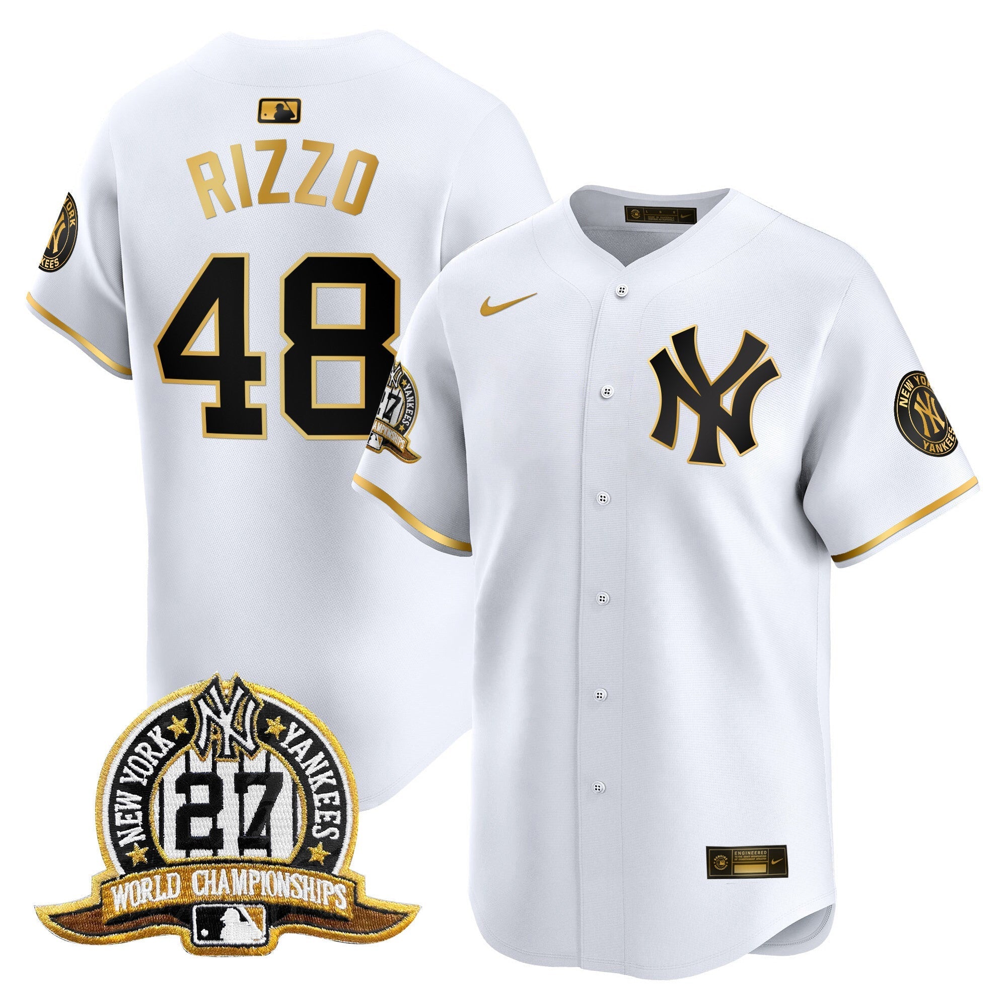 NYY 27 Time Champions Patch Vapor Premier Limited Jersey - All Stitched