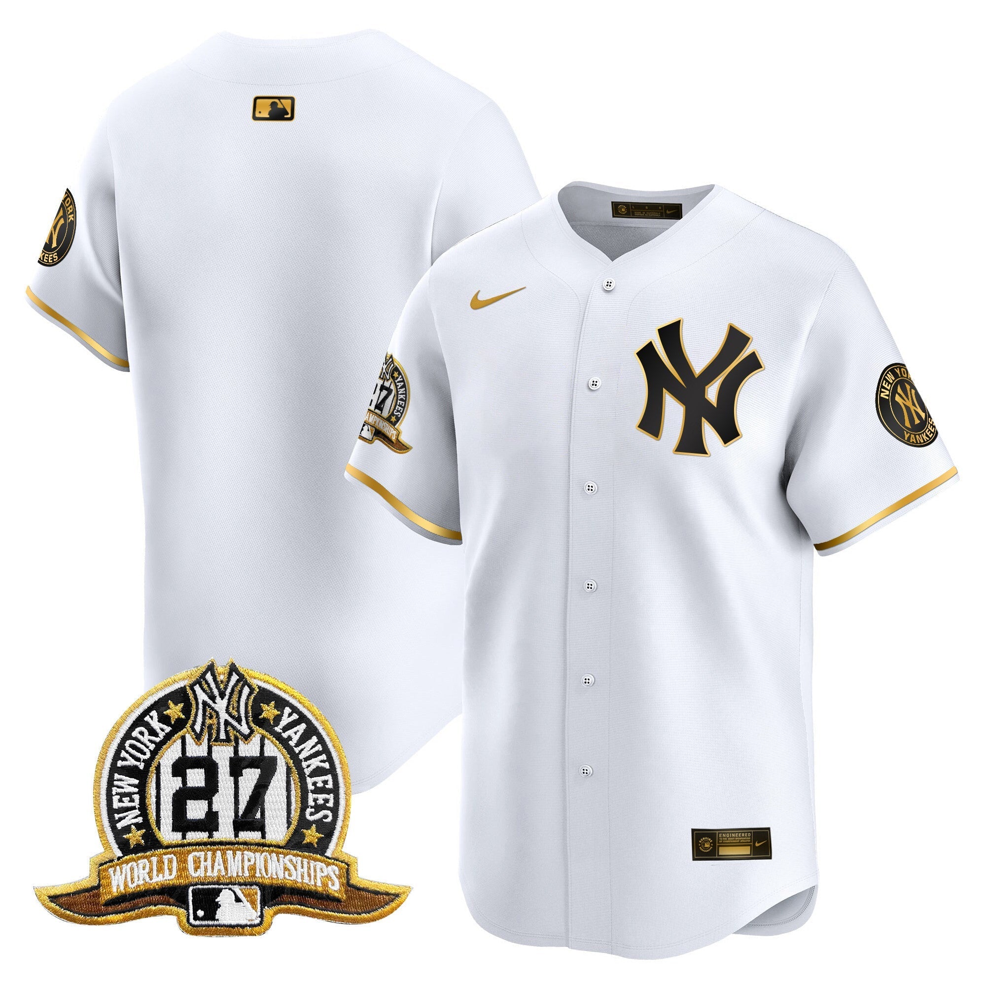 NYY 27 Time Champions Patch Vapor Premier Limited Jersey - All Stitched