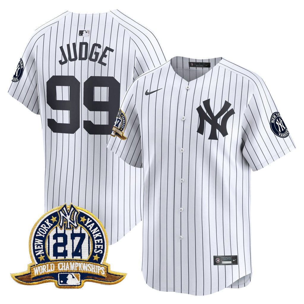 NYY 27 Time Champions Patch Vapor Premier Limited Jersey - All Stitched