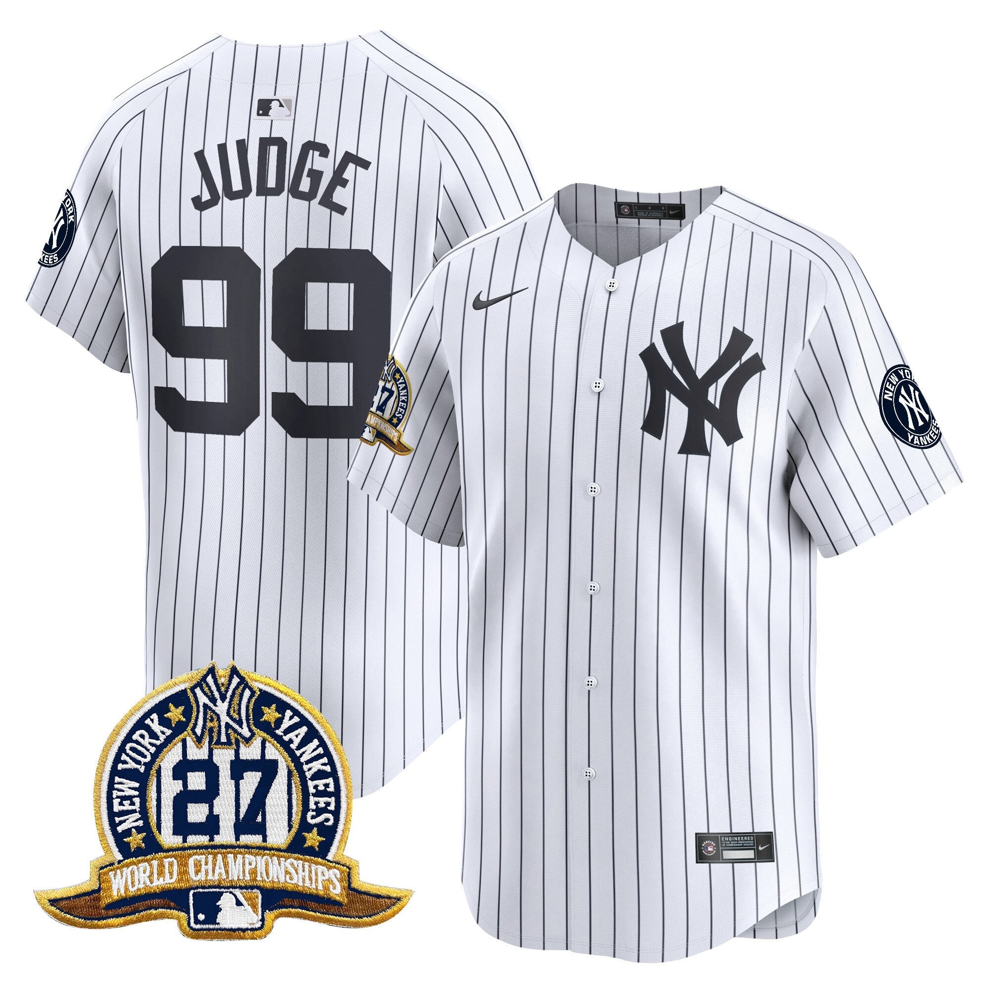 NYY 27 Time Champions Patch Vapor Premier Limited Jersey - All Stitched