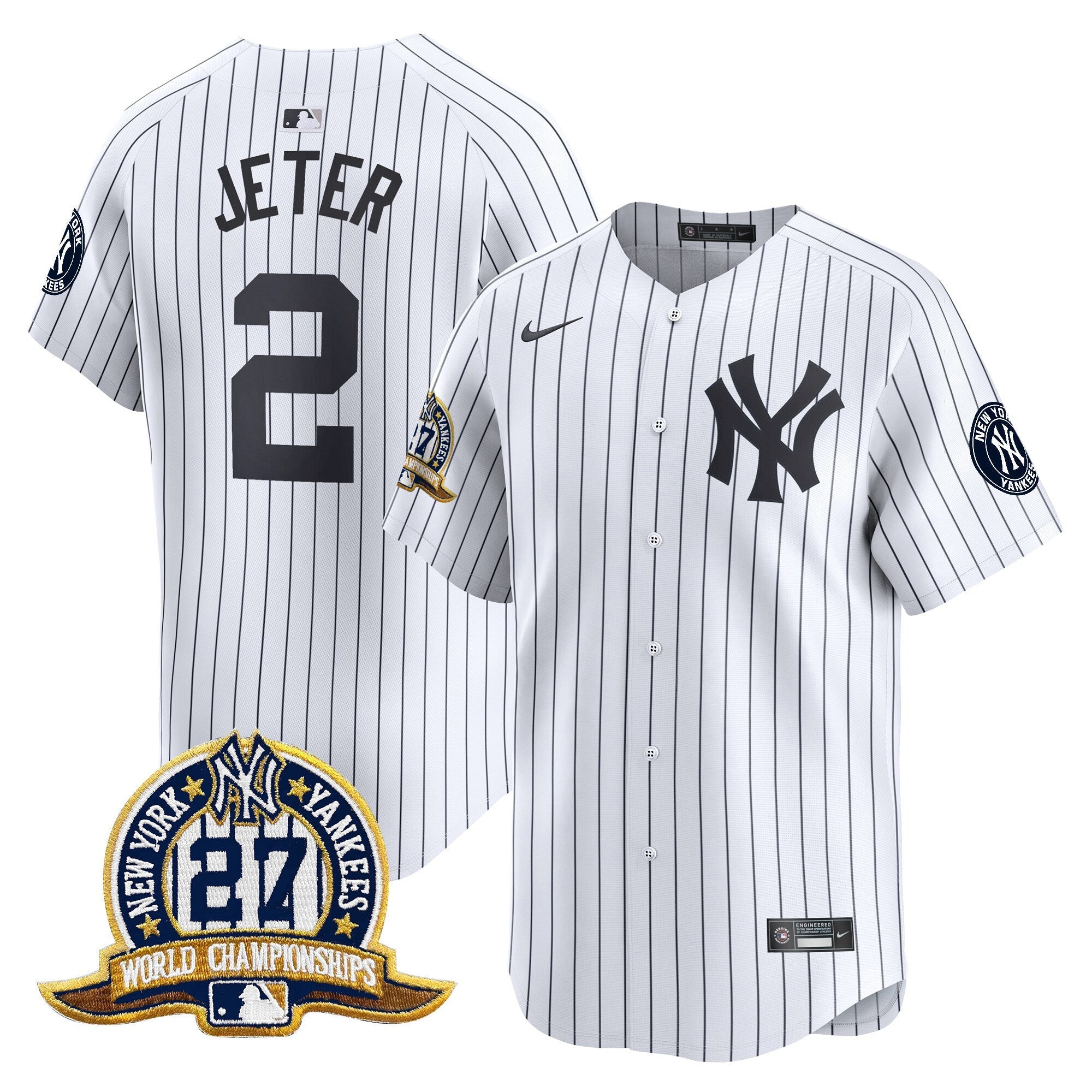 NYY 27 Time Champions Patch Vapor Premier Limited Jersey - All Stitched