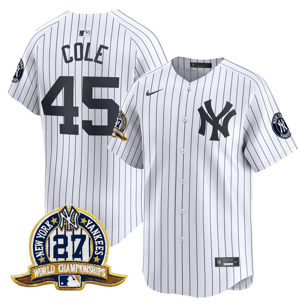 NYY 27 Time Champions Patch Vapor Premier Limited Jersey - All Stitched
