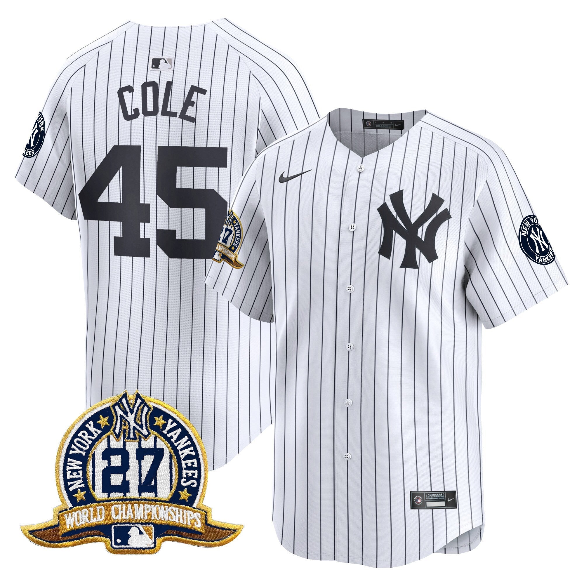 NYY 27 Time Champions Patch Vapor Premier Limited Jersey - All Stitched